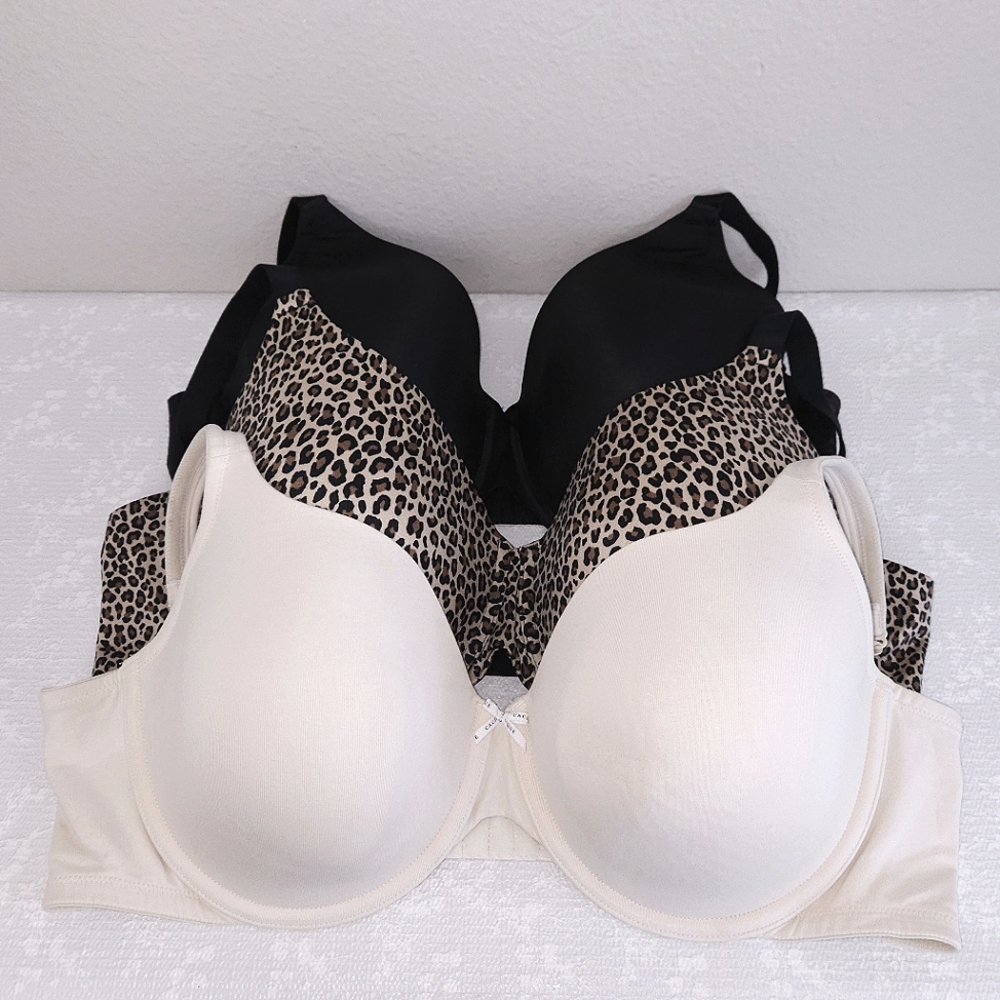 46D BRA LOT (x3) Cacique & Auden Lightly Lined Full-Coverage T-Shirt Underwire